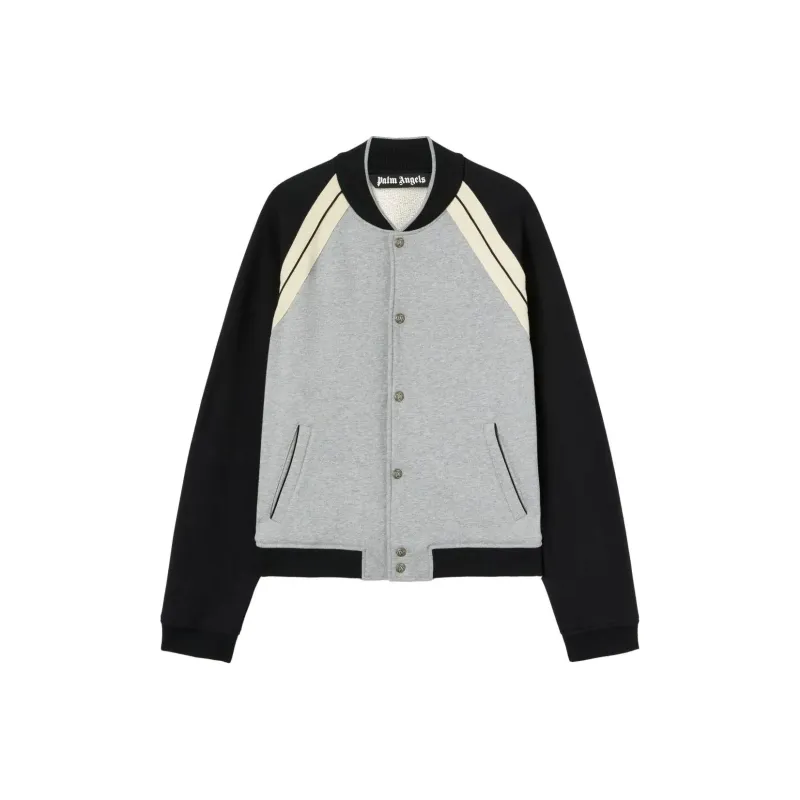 PALM ANGELS Logo print Cotton Varsity Jacket-0