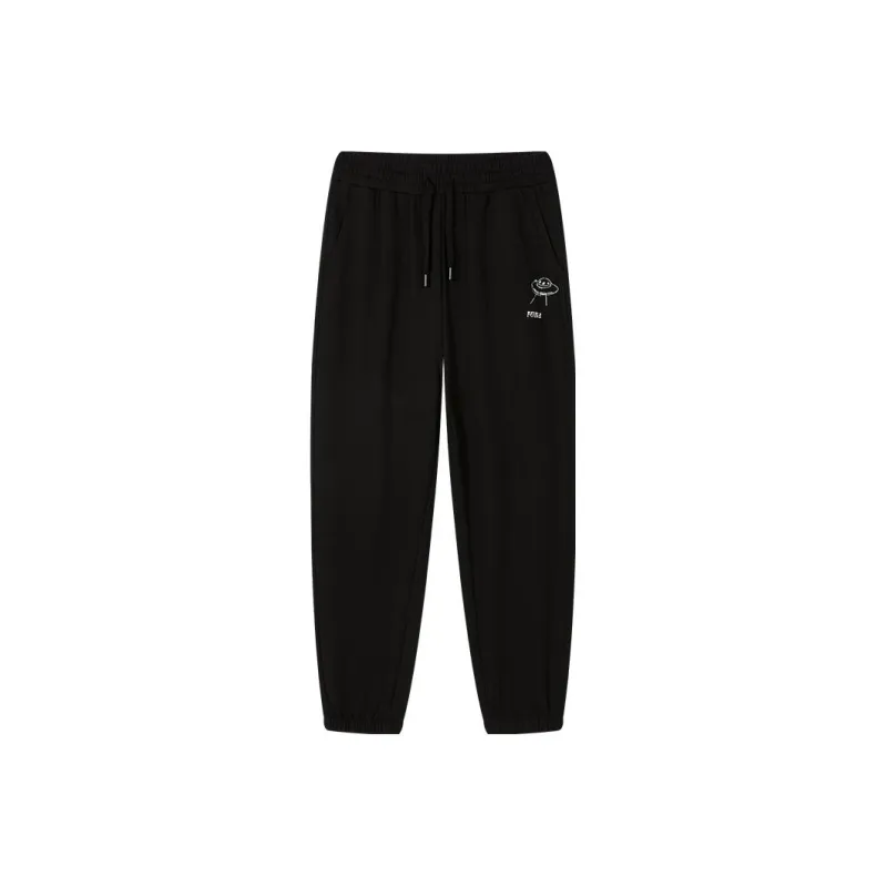 Pony Knitted Sweatpants Men Black-0