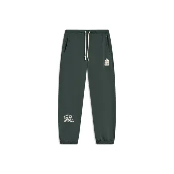 LiNing Badfive Enjoy Your Tea At Leisure Knitted Sports Pants Men's Gothic Green
