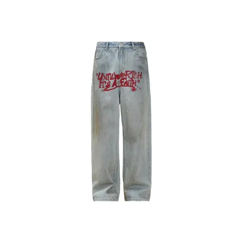 UNTILWERICH Jeans Unisex Light Blue