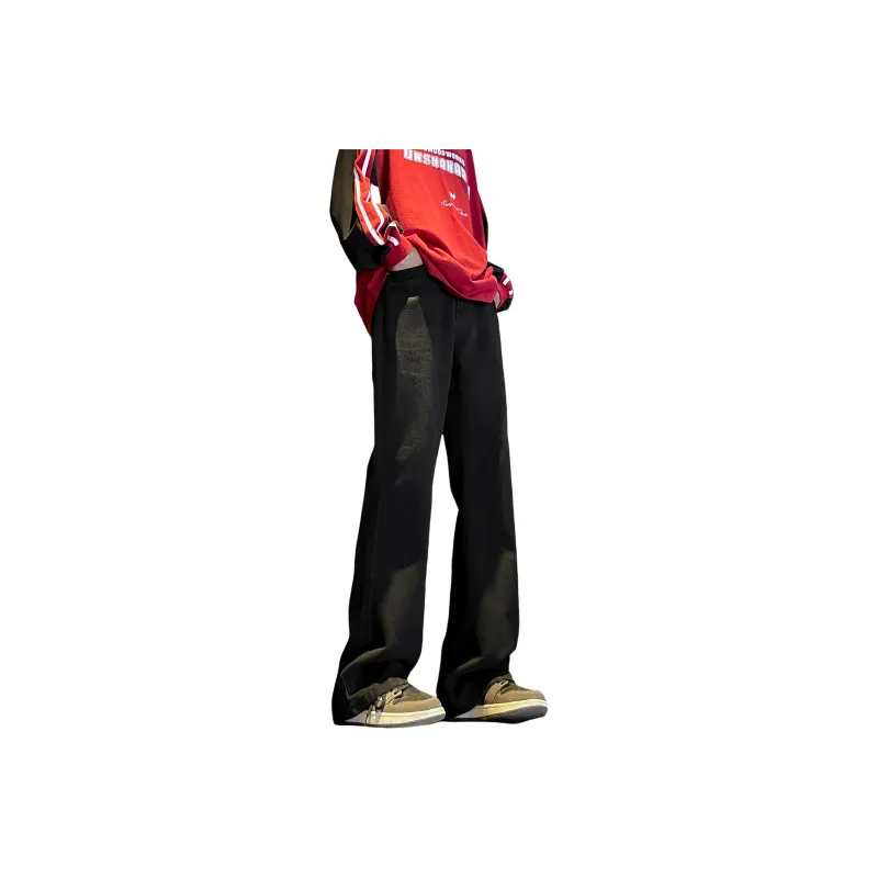 TOUHAOQINGNIAN Jeans Unisex Absolute Black-29