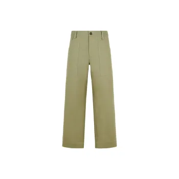 Maison Kitsune Logo Embroidered Workwear Pants