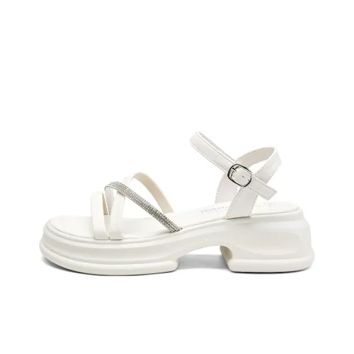 Warrior Roman Sandals 5cm Women's White
