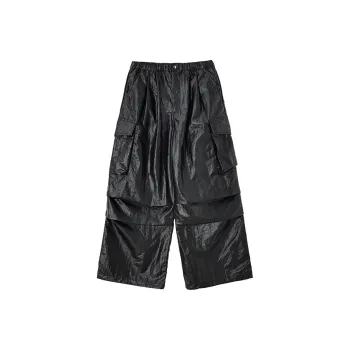 KORAKUBLUE Cargo Pants Unisex Porcelain Black