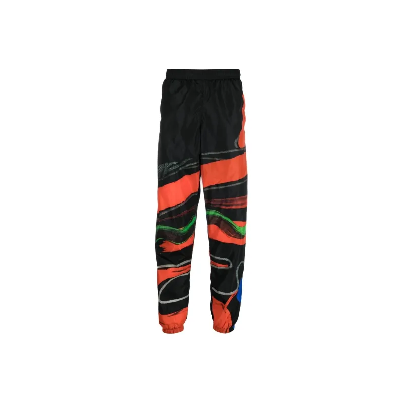 MOSCHINO Contrast Printed Elastic Waist Joggers-0