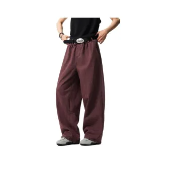 SONGXIER Jeans Unisex Burgundy