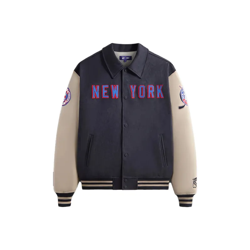 KITH X New York Rangers Faux Suede Lamont Coaches Jacket-0