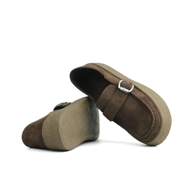 New Korea Loafers Men Apricot, Brown-7