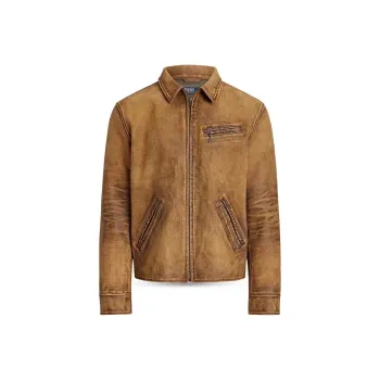 Polo Ralph Lauren Leather Jacket Men's Caramel Umber