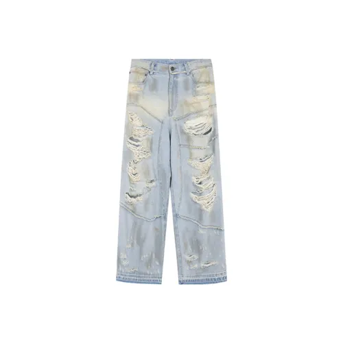D 5 OVE Jeans Men Washed Blue