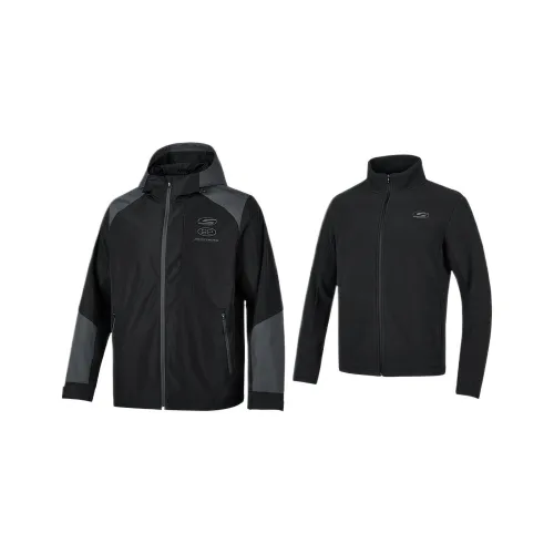 Skechers Basic Sports Series Jackets Coats Men's Carbon Black