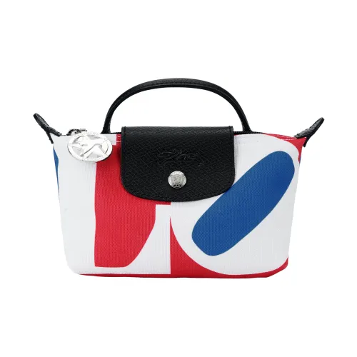 LONGCHAMP ROBERT INDIANA Collaboration Fabric Dumpling Bag Handbag Mini Women's White