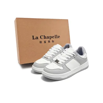 La Chapelle Cushioning Wear Resistant Low Top Skateboard Shoes Women's White Gray