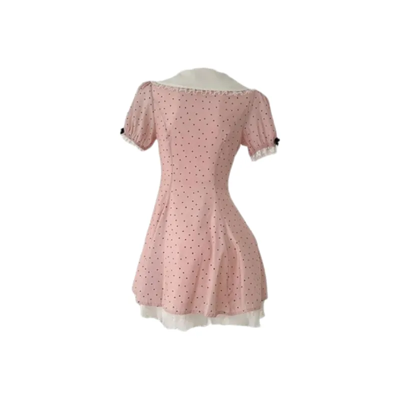 ABBY GODDESS Short Sleeved Dress Women's Pink-1