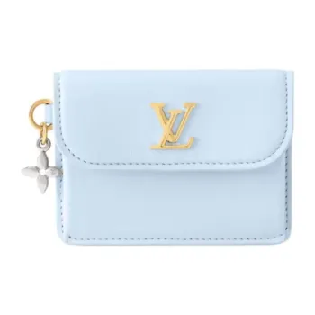 LOUIS VUITTON TinyRECTO VERSO Cow Leather Card Holder Women's Blue
