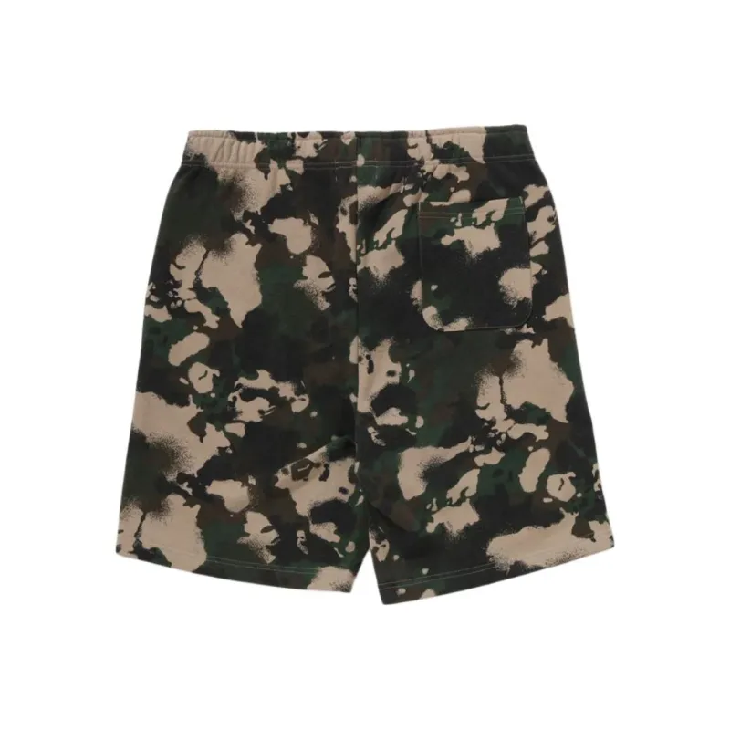 A BATHING APE Map Camo Regular Fit Shark Sweat Shorts-1