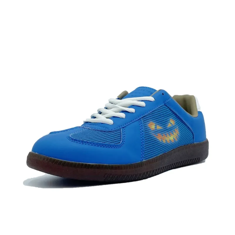 PAIN OR PLEASURE Low Top Skateboard Shoes Unisex Blue-1