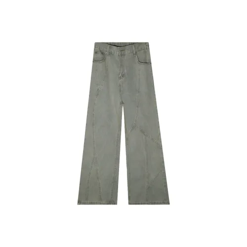 Menglaini Jeans Unisex Yellow Mud