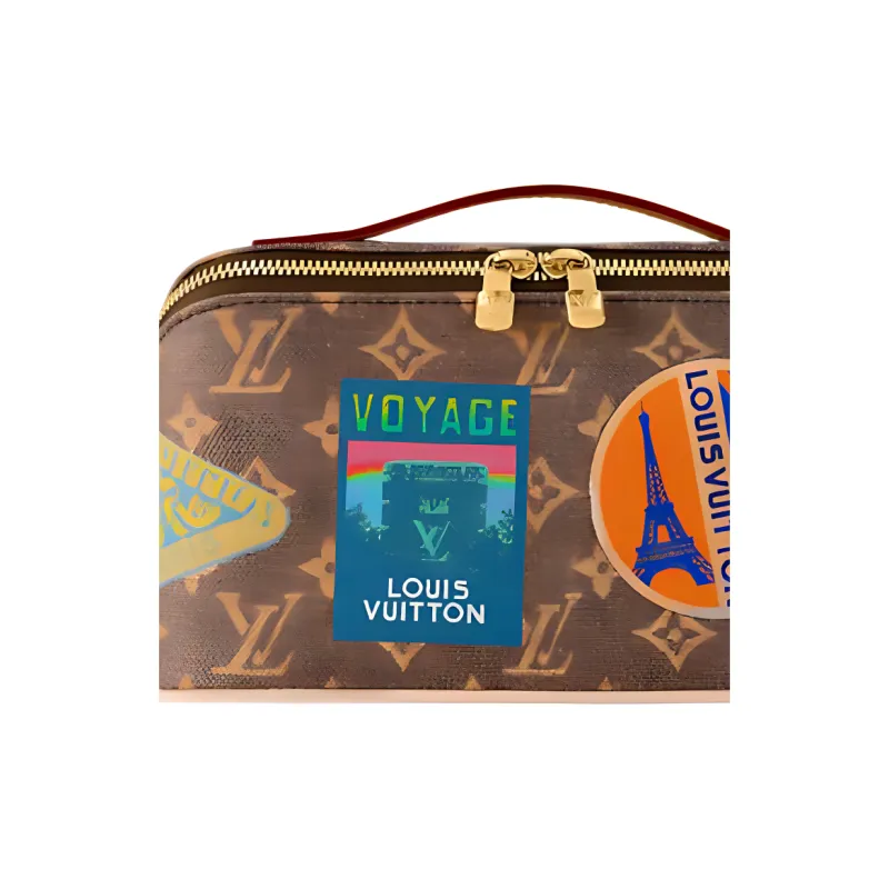 LOUIS VUITTON Monogram Coated Canvas Toiletry Bag Unisex Brown-4