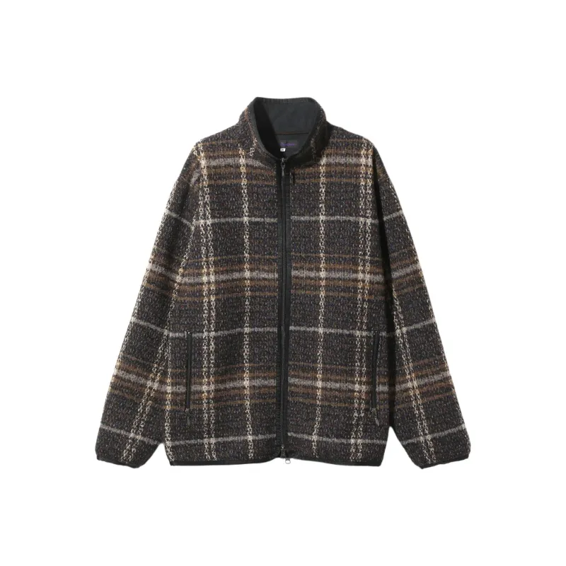 Needles W.U. Piping Plaid Tweed Jacket-0