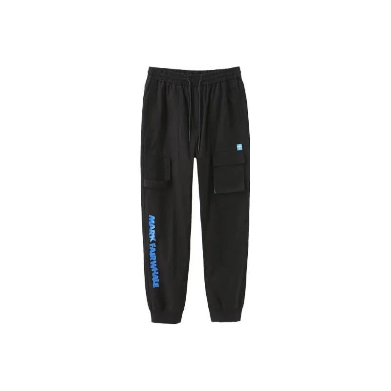 FAIRWHALE Knitted Sweatpants Men Pure Black-0