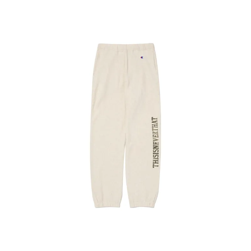 Thisisneverthat X Champion X Thisisneverthat Knitted Sweatpants Unisex Ecru-0