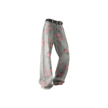TOUHAOQINGNIAN Jeans Unisex Blue