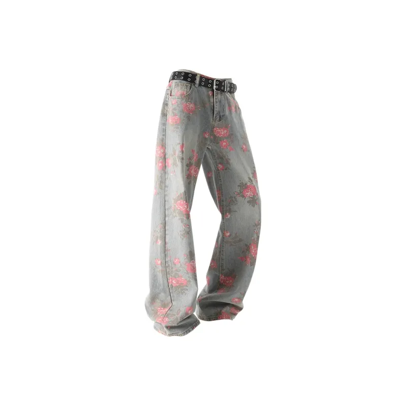 TOUHAOQINGNIAN Jeans Unisex Blue-0