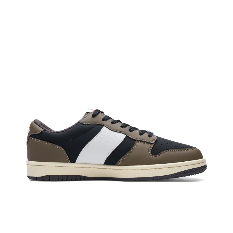 Kappa Back to Back Anti Slip Wear Resistant Low Top Skateboard Shoes Unisex Brown-1