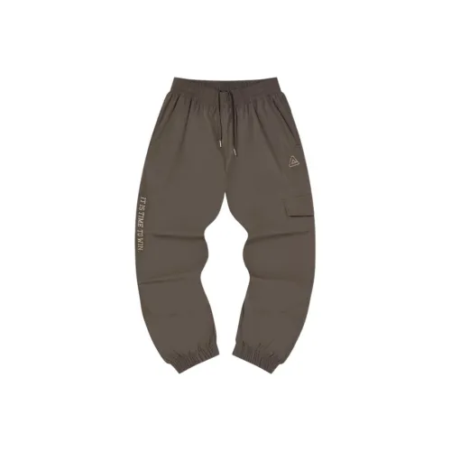 PEAK Knitted Sweatpants Men Charcoal Gray Brown