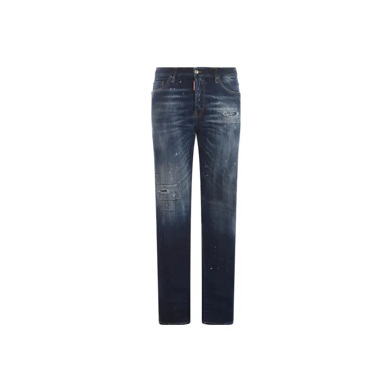 DSQUARED 2 Paint Splash Detailed Distressed Jeans-0