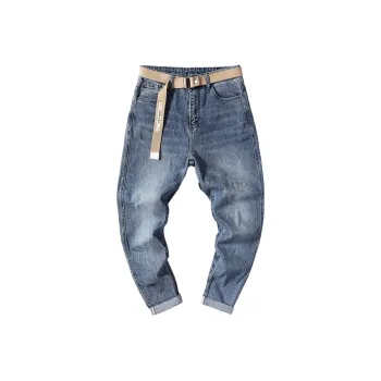 FAIRWHALE Jeans Spring Summer Unisex Denim Blue