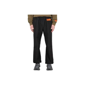 HERON PRESTON Logo Patch Wide Leg Pants