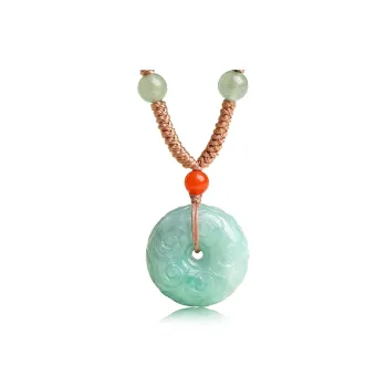 With The Heart Of The Jade Glutinous Jade Necklaces Unisex