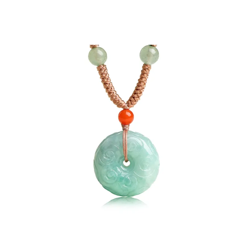 With The Heart Of The Jade Glutinous Jade Necklaces Unisex-0