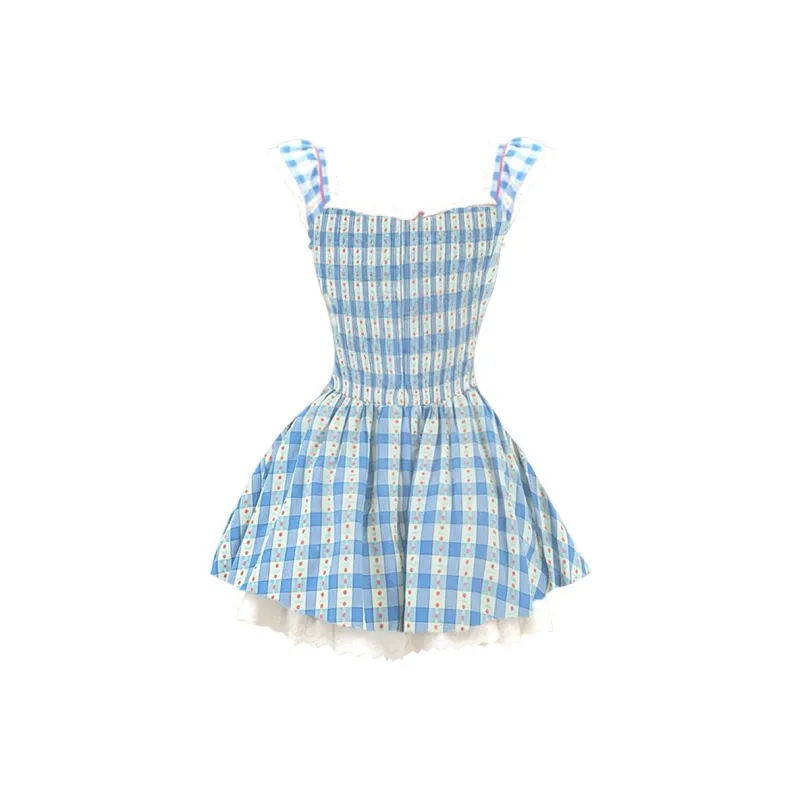 Flowers In Water Slip Dress Women's Blue-0