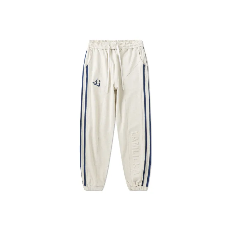 LAMLICKA Knitted Sweatpants Unisex Light Gray-0