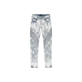 Purple Brand Foil Crackle Paint effect 'Blue' Jeans