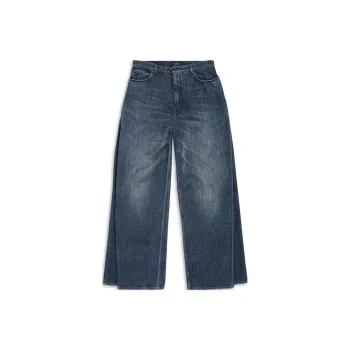 Balenciaga Jeans Loose Fit Style Unisex Dark Blue
