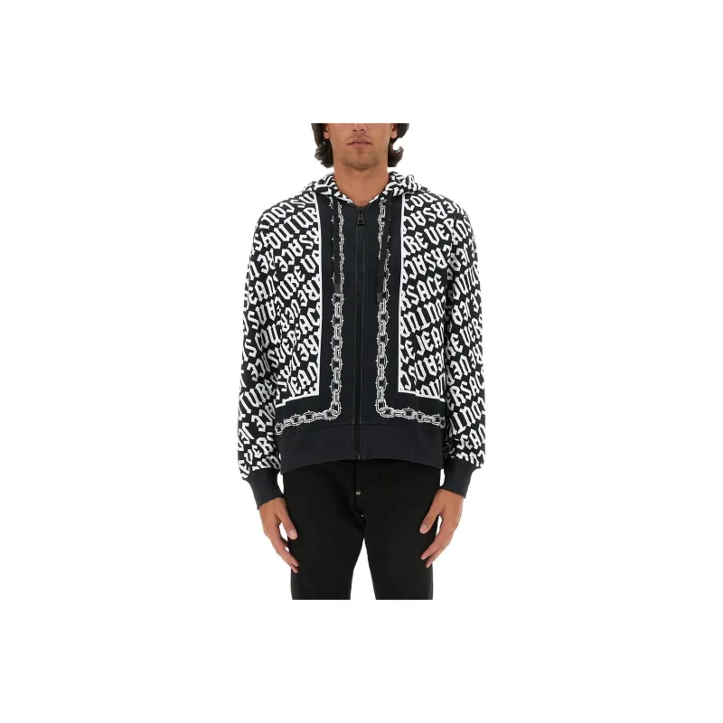 VERSACE JEANS COUTURE Zip up Cotton Hoodie-0