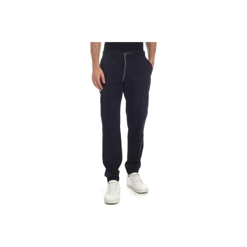 Zzegna Knitted Sweatpants Men Blue-0