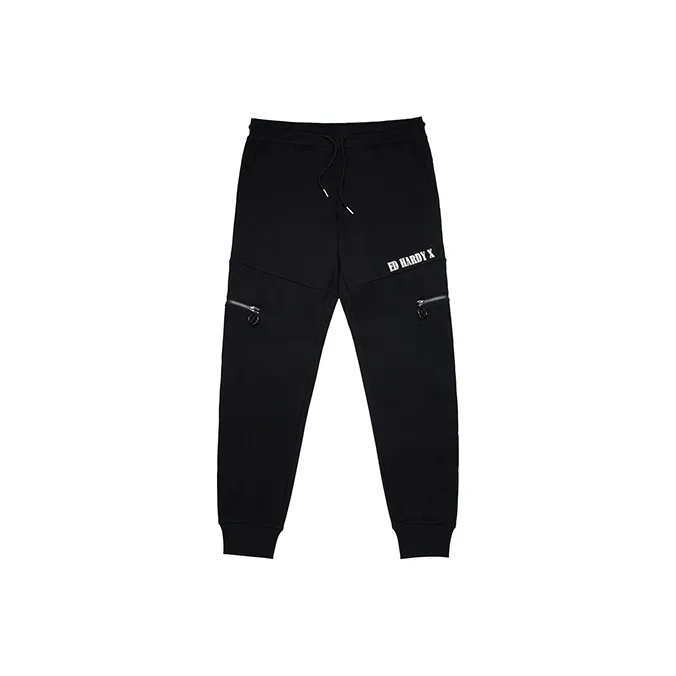 ED HARDY X Knitted Sweatpants Unisex Black-0