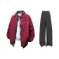 Burgundy Top+Black Pants