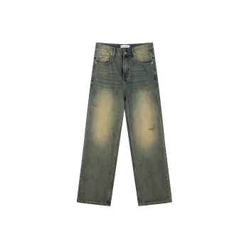 CLIMAX VISION Jeans Unisex Vintage Washed Blue
