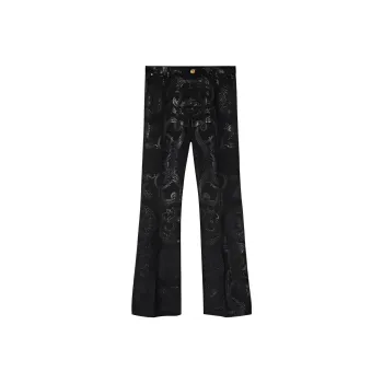 VERSACE Fendace Flared Jacquard Pants