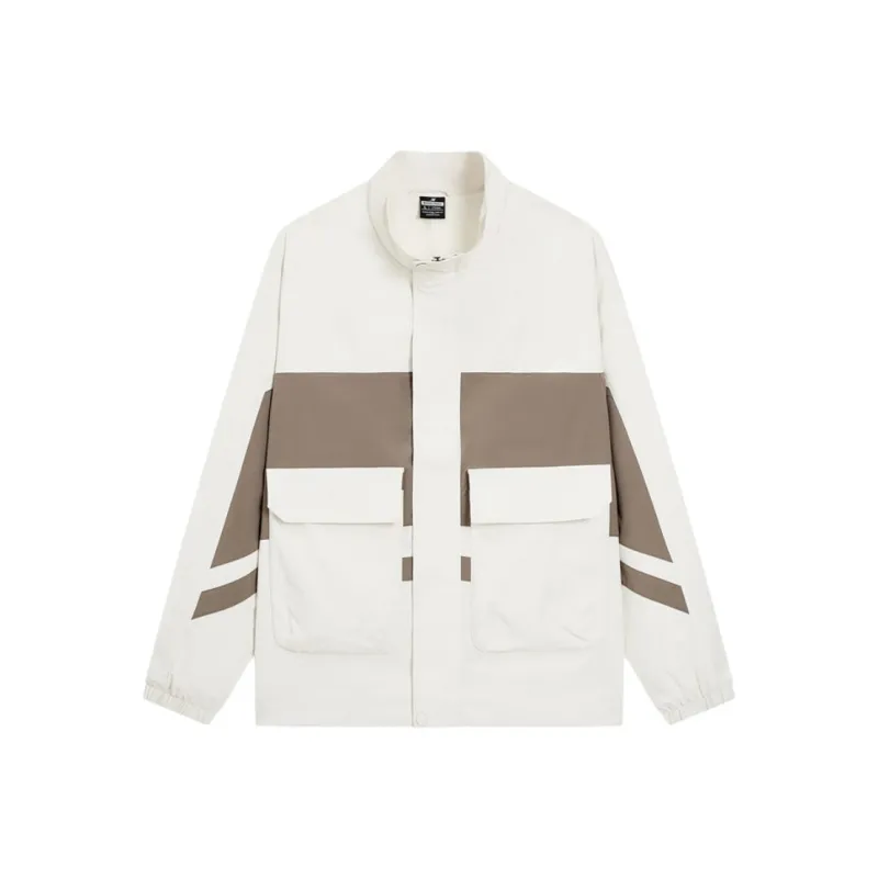 XTEP Trench Coat Men's Bright Moon White/Thunderstorm Gray-0