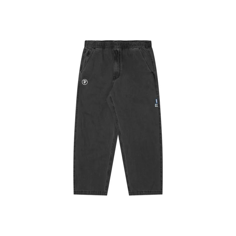 Aape Logo-patch Cotton Wide-leg Jeans-0