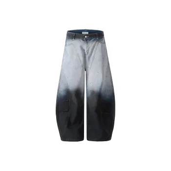 NEVER RULE Jeans Unisex Gradient Blue