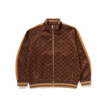 A BATHING APE College Monogram Logo Relaxed Fit Track Jacket