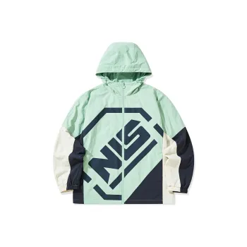 QIAODAN Trench Coat Men's Artemisia Green/starlight Blue